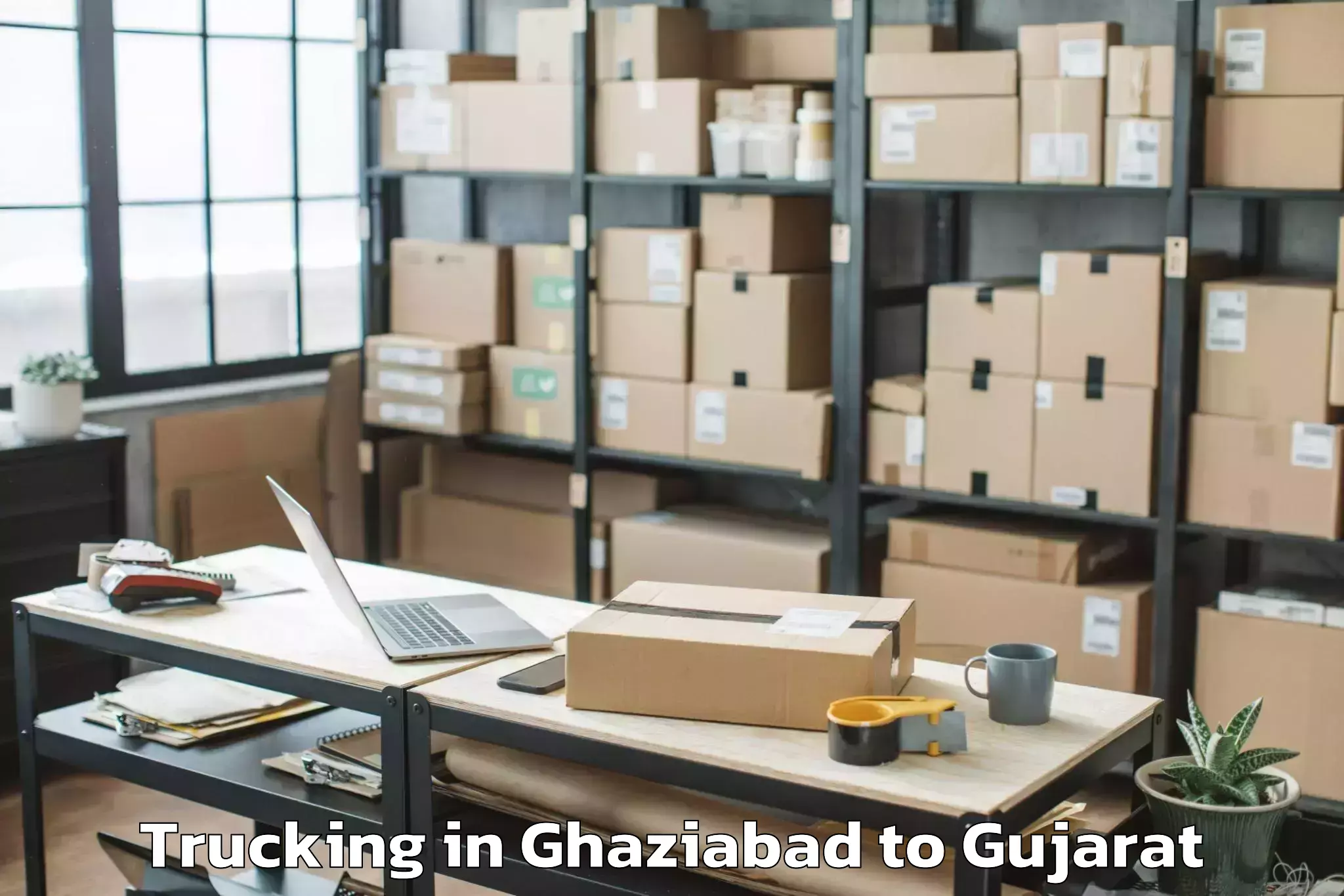 Leading Ghaziabad to Botad Trucking Provider